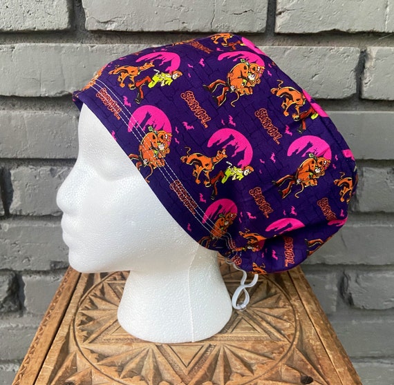 Halloween, Scooby Scrub Cap, Surgical Scrub Cap, Scrub Caps for Women, Scrub Hats, Euro Scrub Cap, Scrub Cap, Scrub Hat with Toggle