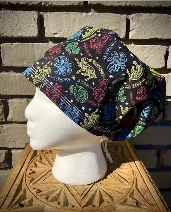 Potter Scrub Cap, Surgical Scrub Cap, Scrub Cap for Woman, Scrub Hats, Euro Scrub Cap for Woman with Toggle, Inspired