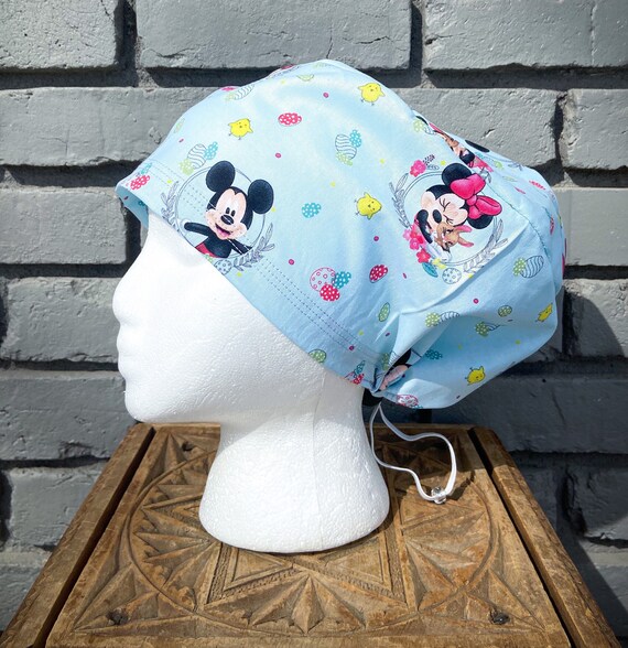 Easter Scrub Cap, Retro Scrub Cap, Surgical Scrub Cap, Scrub Cap for Woman, Scrub Hats, Euro Scrub Cap for Woman with Toggle,