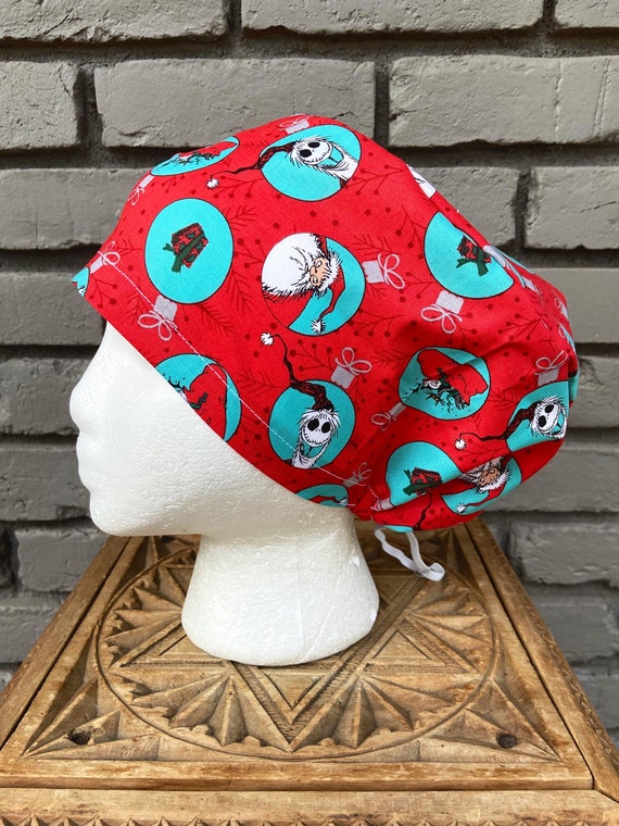 Disney Scrub Cap, Nightmare Before Christmas, Surgical Scrub Cap, Scrub Caps for Women, Scrub Hats, Euro Pixie Toggle Hat