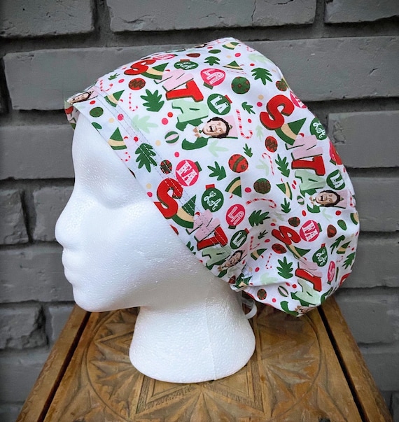 Christmas Scrub Cap, Surgical Scrub Cap, Scrub Caps for Women, Scrub Hats, Euro Pixie Toggle Hat