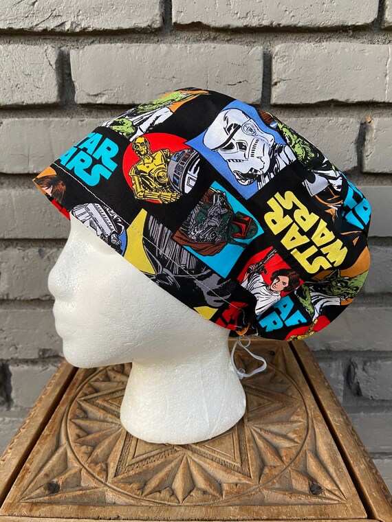 Star Wars Scrub Cap, Surgical Scrub Cap, Scrub Cap for Woman, Scrub Hats, Euro Scrub Cap for Woman with Toggle, Inspired