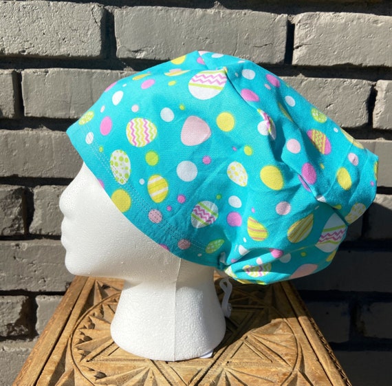 Easter Scrub Cap, Surgical Scrub Cap, Scrub Cap for Woman, Scrub Hats, Euro Scrub Cap for Woman with Toggle