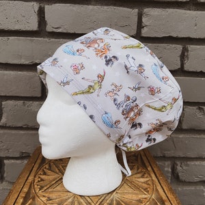 Peter Scrub Cap,Surgical Scrub Cap, Scrub Caps for Women, Scrub Hats, Euro Scrub Cap, Scrub Cap with Buttons, Scrub Hat with Toggle