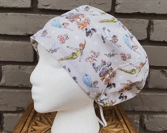 Peter Scrub Cap,Surgical Scrub Cap, Scrub Caps for Women, Scrub Hats, Euro Scrub Cap, Scrub Cap with Buttons, Scrub Hat with Toggle