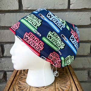 Light Saber Scrub Cap, Surgical Scrub Cap, Scrub Caps for Women, Scrub Hats, Euro Scrub Cap, Scrub Cap with Buttons, Scrub Hat with Toggle