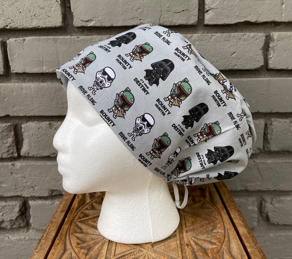 Trooper Scrub Cap, Surgical Scrub Cap, Scrub Caps for Women, Scrub Hats, Euro Scrub Cap, Scrub Cap with Buttons, Scrub Hat with Toggle