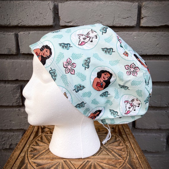 Princess Scrub Cap, Surgical Scrub Cap, Scrub Caps for Women, Scrub Hats, Euro Scrub Cap, Scrub Cap with Buttons, Scrub Hat with Toggle