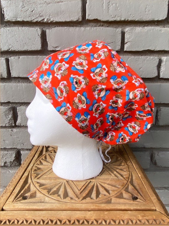 Disney Scrub Cap, Surgical Scrub Cap, Scrub Cap for Woman, Scrub Hats, Euro Scrub Cap for Woman with Toggle, Mr Potatohead inspired