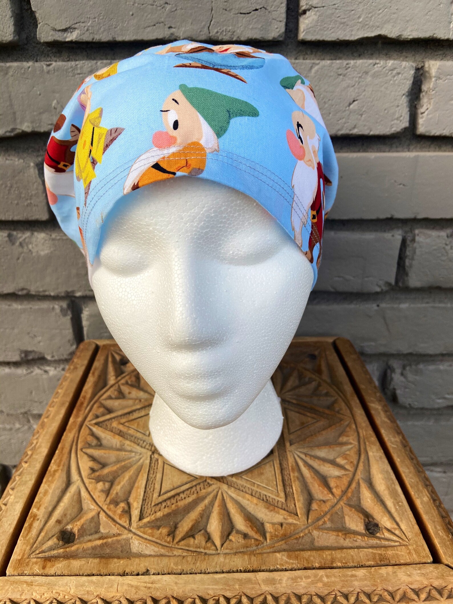 Disney Scrub Cap Snow White 7 Dwarves Surgical Scrub Cap Etsy