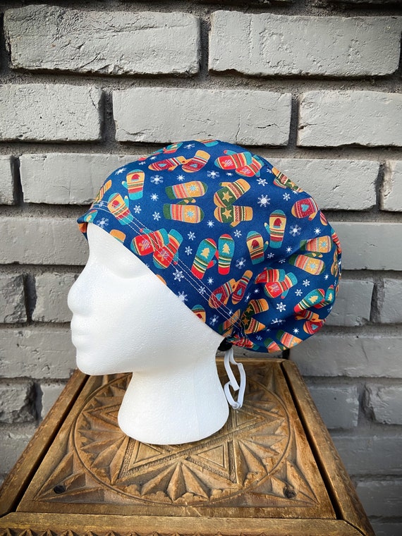 Winter Scrub Cap, Mitten Scrub Cap, Surgical Scrub Cap, Scrub Caps for Women, Scrub Hats, Euro Pixie Toggle Hat