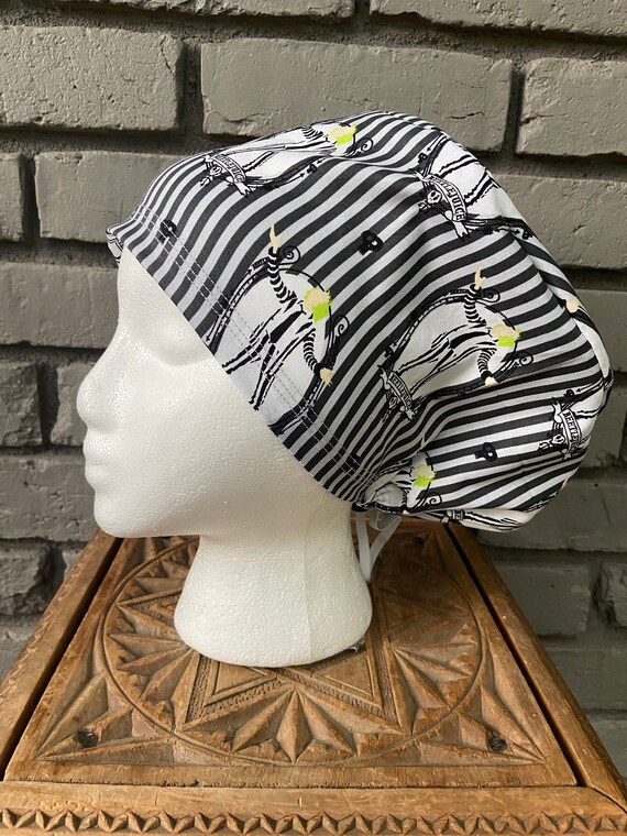 Halloween Surgical Cap, Surgical Scrub Cap, Scrub Caps for Women, Scrub Hats, Euro Scrub Cap, Scrub Cap with Buttons, Scrub Hat Toggle
