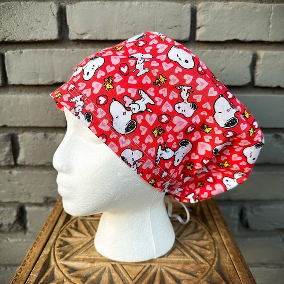 Surgical Scrub Cap, Scrub Caps for Women, Scrub Hats, Euro Scrub Cap, Scrub Cap with Buttons, Scrub Hat with Toggle