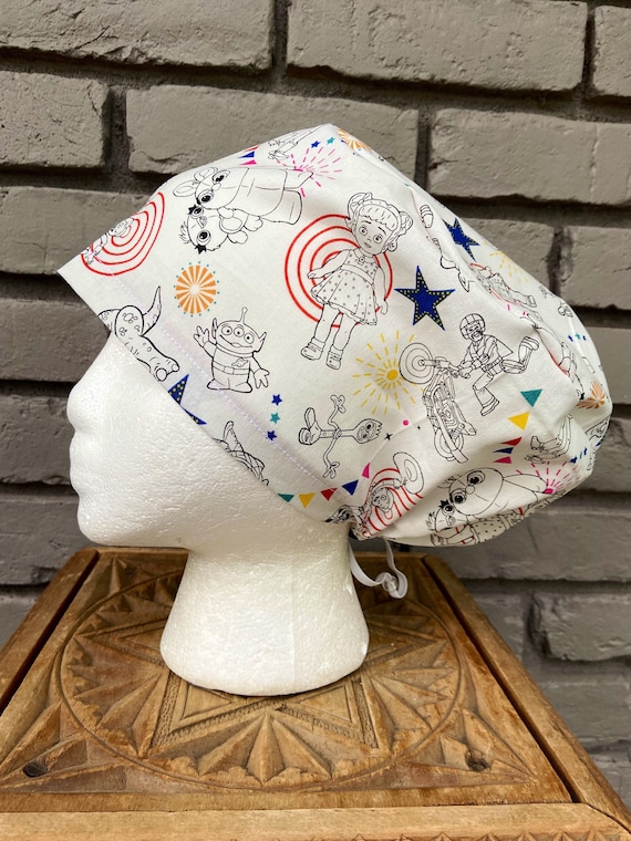 Disney Scrub Cap, Toy Story, Surgical Scrub Cap, Scrub Caps for Women, Scrub Hats, Euro Pixie Toggle Hat