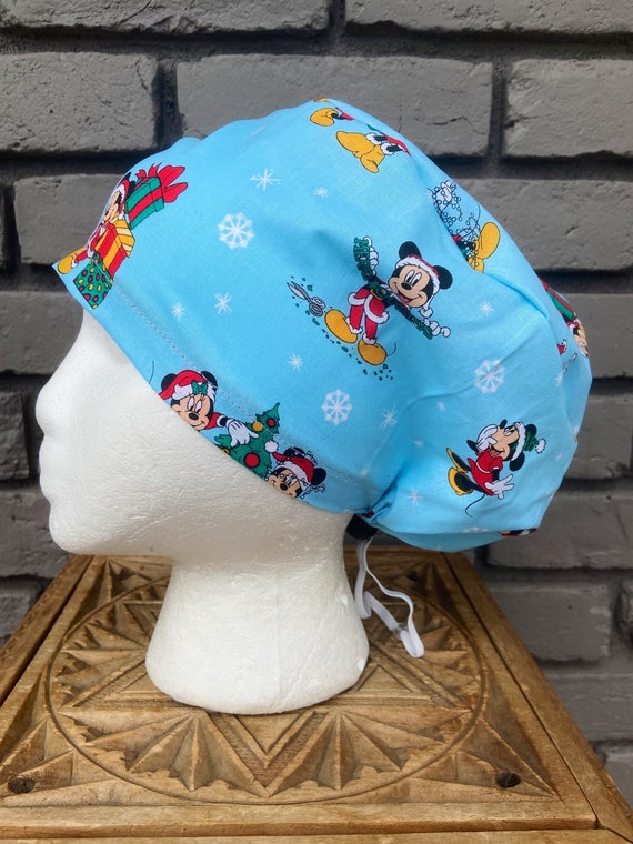 Disney Scrub Cap, Mickey Mouse, Minnie Mouse, Surgical Scrub Cap, Scrub Caps for Women, Scrub Hats, Euro Pixie Toggle Hat