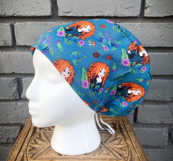 Brave Scrub Cap, Surgical Scrub Cap, Scrub Caps for Women, Scrub Hats, Euro Scrub Cap, Scrub Cap with Buttons, Scrub Hat with Toggle