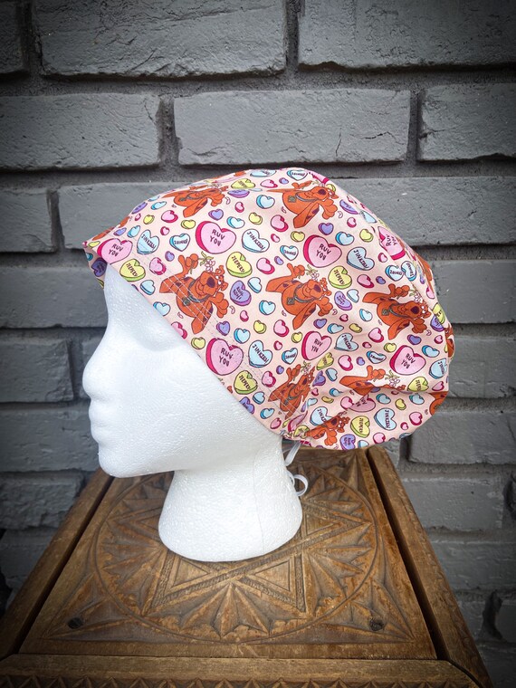 Scooby Doo Scrub Cap, Surgical Scrub Cap, Scrub Cap for Woman, Scrub Hats, Euro Scrub Cap for Woman with Toggle, Inspired