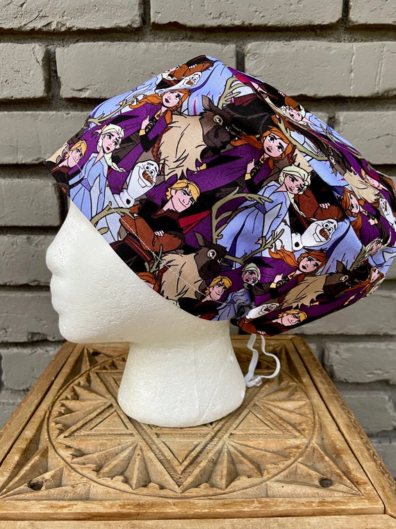 Disney Scrub Cap, Frozen, Surgical Scrub Cap, Scrub Caps for Women, Scrub Hats, Euro Pixie Toggle Hat