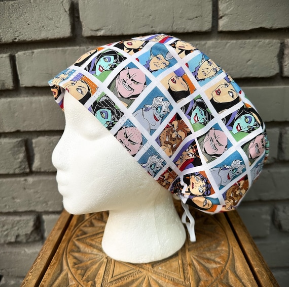 Halloween Scrub Cap, Witch Scrub Cap, Scrub Caps for Women, Scrub Hats, Euro Scrub Cap, Scrub Cap with Buttons, Scrub Hat with Toggle