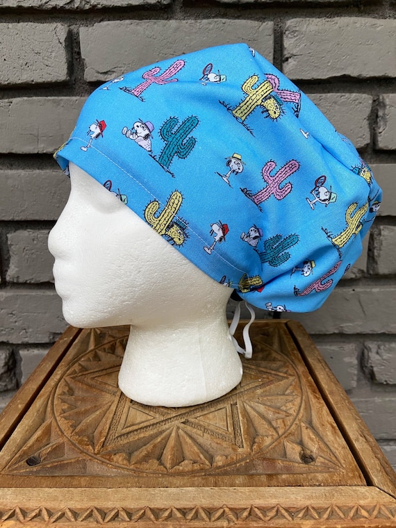 Peanuts Snoopy Print Handmade Surgical Scrub Cap with Free Shipping