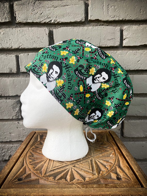 Christmas Scrub Cap, Elf Scrub Cap, Scrub Cap,  Surgical Scrub Cap, Scrub Caps for Women, Scrub Hats, Euro Pixie Toggle Hat