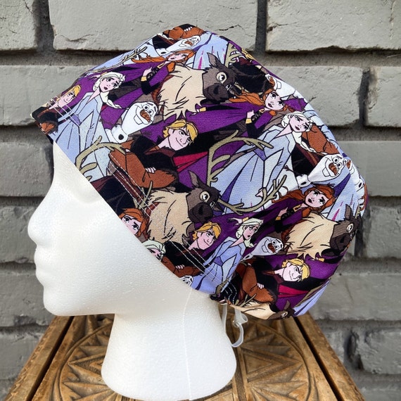 Princess Scrub Cap, Surgical Scrub Cap, Scrub Cap for Woman, Scrub Hats, Euro Scrub Cap for Woman with Toggle