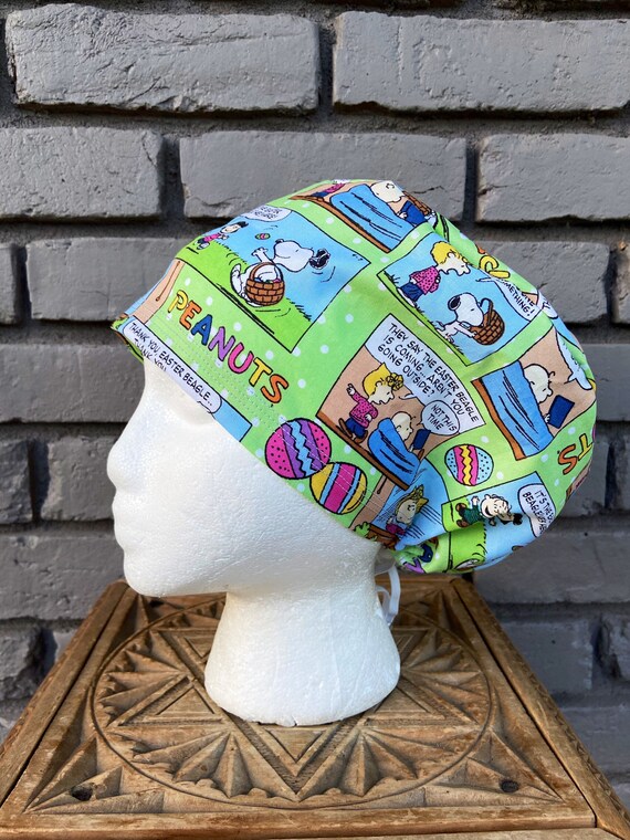 Easter Scrub Cap, Retro Scrub Cap, Surgical Scrub Cap, Scrub Cap for Woman, Scrub Hats, Euro Scrub Cap for Woman with Toggle,