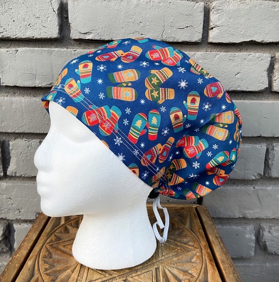 Winter Scrub Cap, Mitten Scrub Cap, Surgical Scrub Cap, Scrub Caps for Women, Scrub Hats, Euro Pixie Toggle Hat