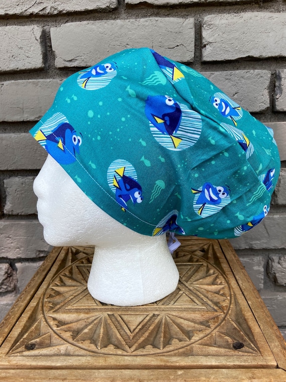 Disney Scrub Cap, Finding Nemo Dory, Surgical Scrub Cap, Scrub Caps for Women, Scrub Hats, Euro Pixie Toggle Hat