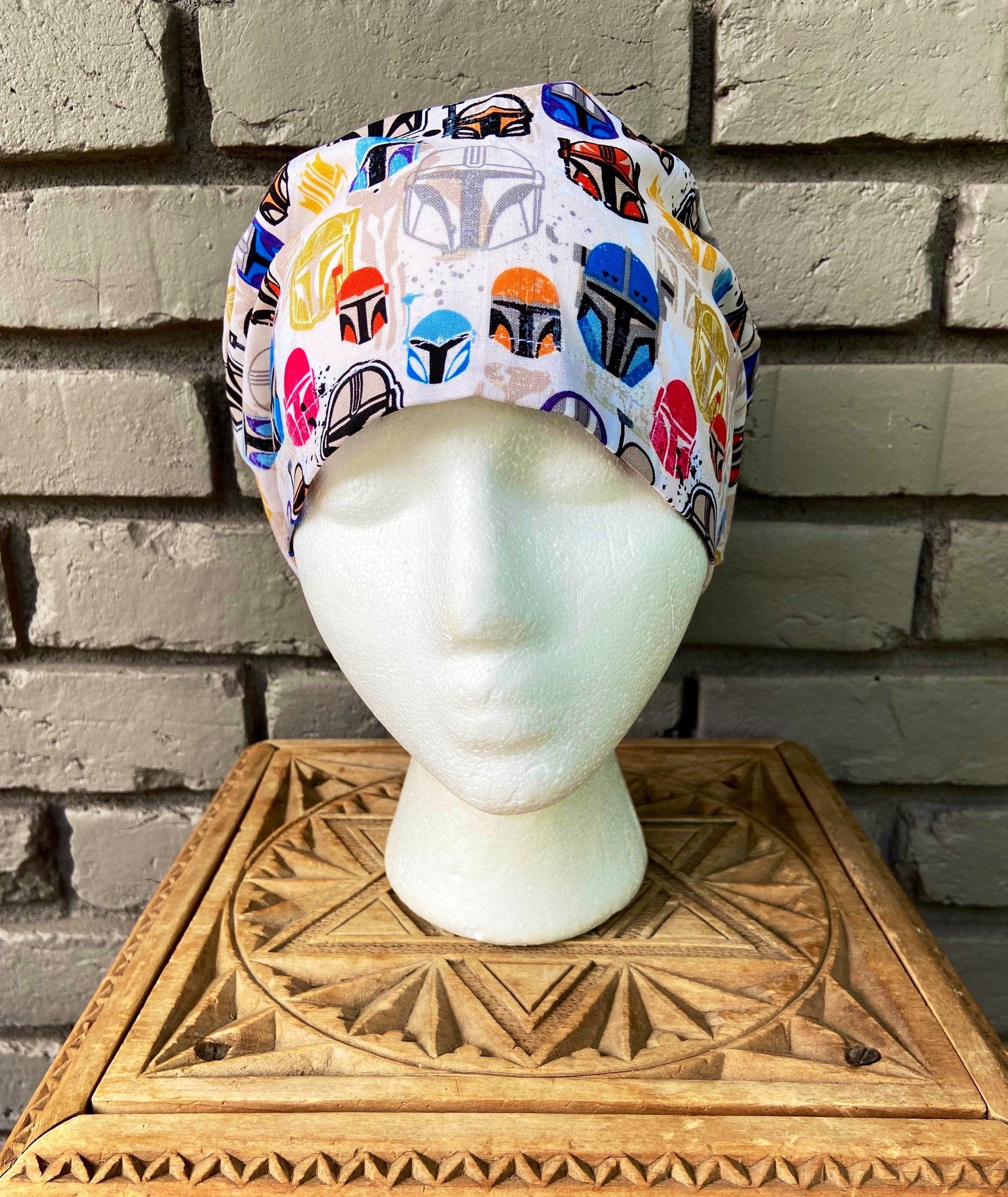 Disney Scrub Cap Star Wars Scrub Cap Mandalorian Surgical Scrub Cap Scrub Caps For Women Scrub Hats Euro Pixie Toggle Hat