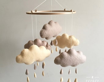 baby mobile, nursery decor, nursery decor baby mobile, felt baby mobile