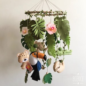Felt mobile, baby mobile, animals mobile, mobiles, nursery decor, baby room decor