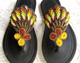 peacocks black sandals