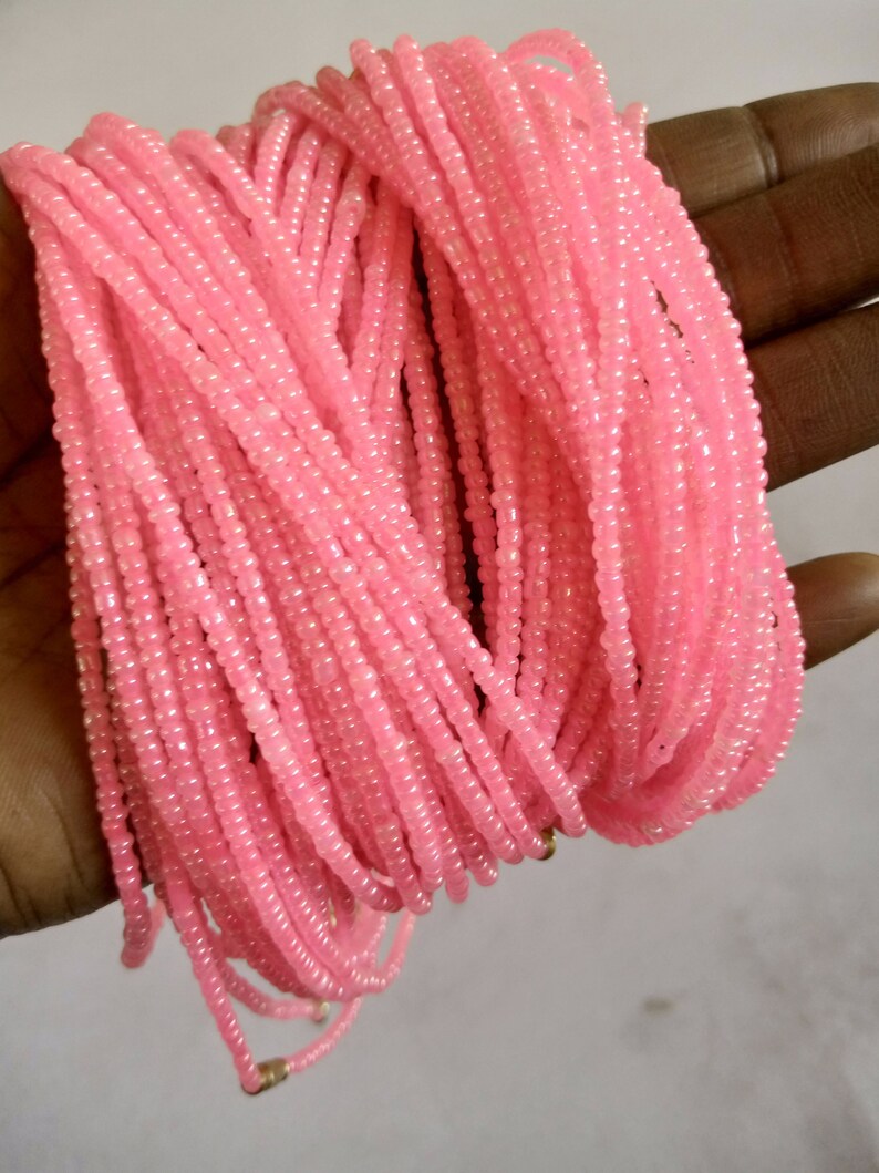 ON SALE Pink Statement waist beads body beads African Jewelry body chains with clasps