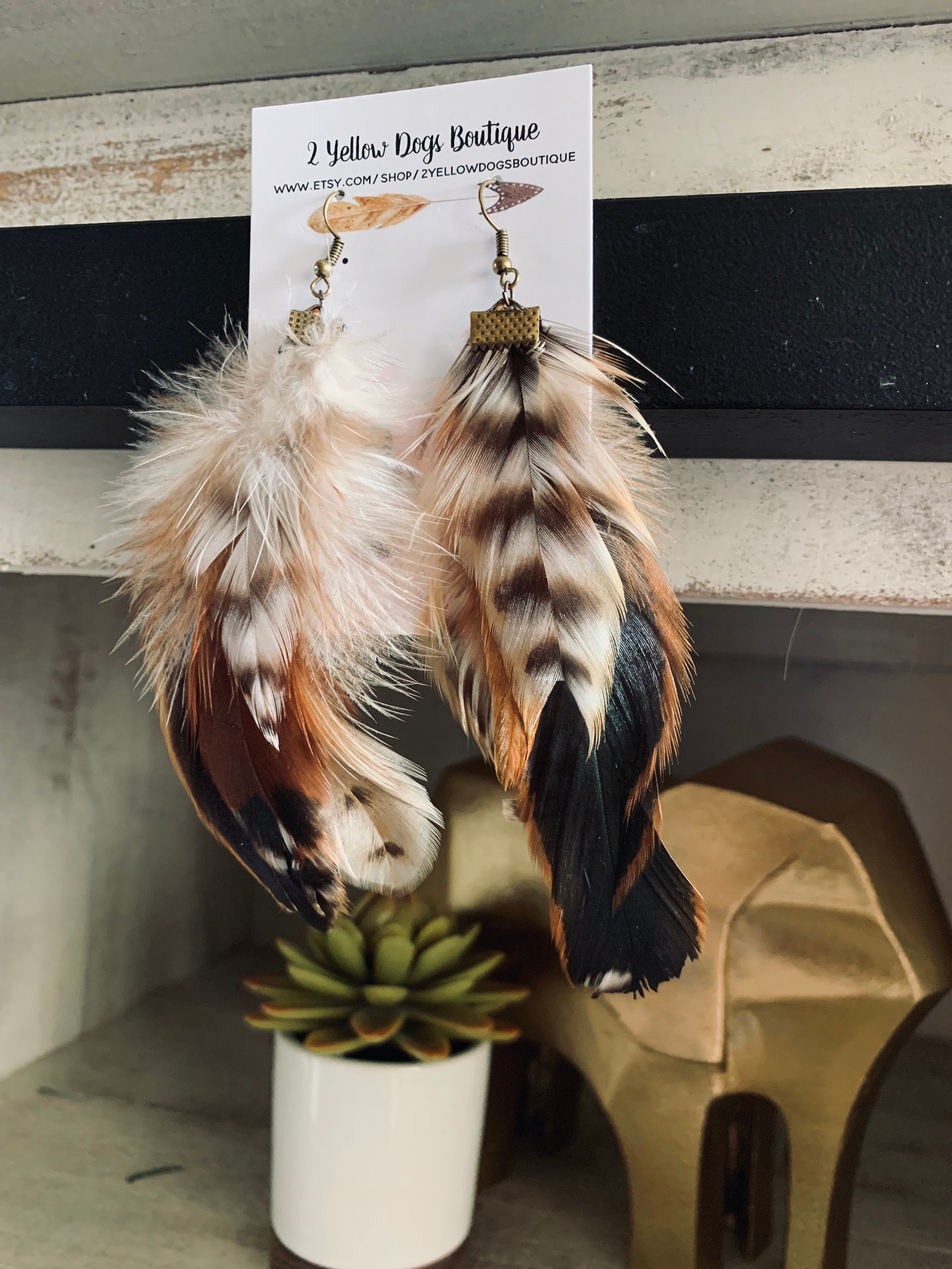 Boho Feather Earrings