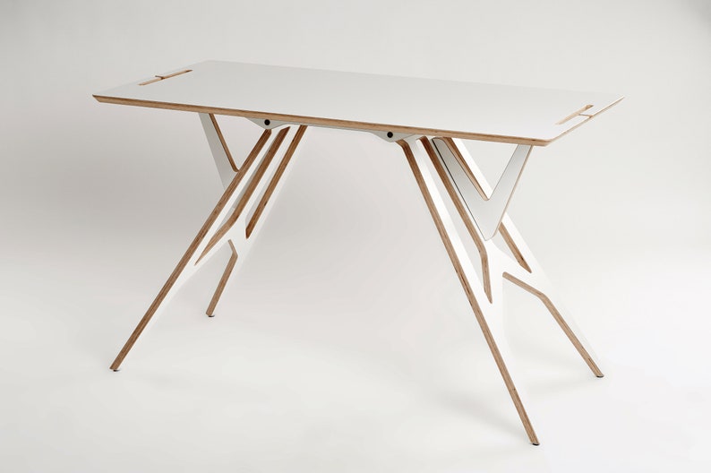Scandinavian Style Writing Desk Acrobat Birch Plywood Folding Scandinavian Style Writing Desk Acrobat