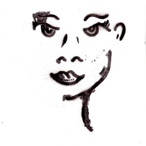 A Tough Stare stencil print #4