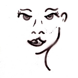 A Tough Stare stencil print #3
