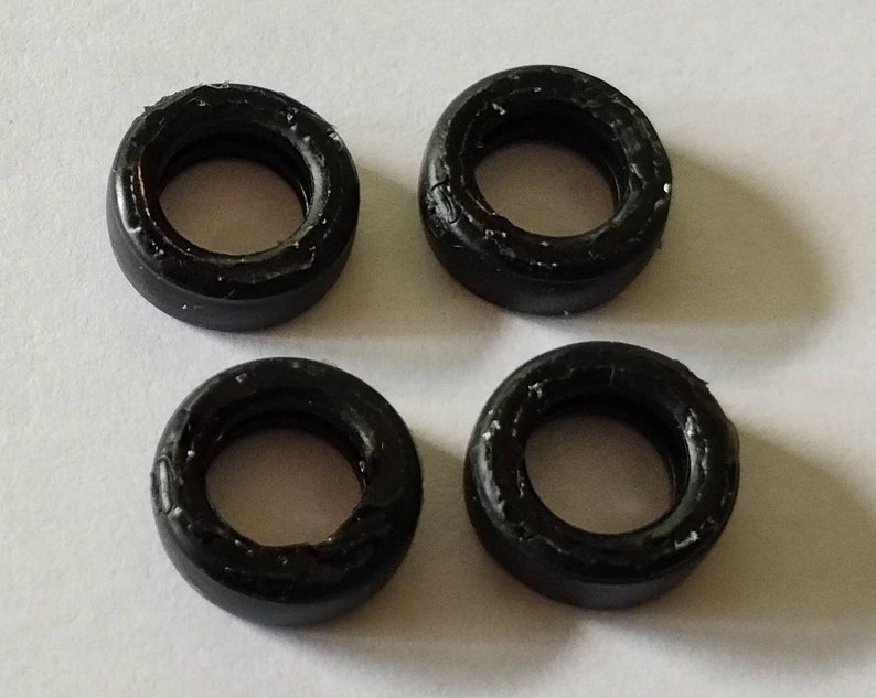 Rubber toy tyres hand made repros for use with most small Gobot cars image 3