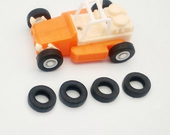 Rubber toy tyres -  hand made repros for use with G1 Transformers Minibots Beachcomber