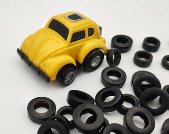 Rubberen speelgoedbanden: handgemaakte vervanging, passen op G1 minibots Bumblebee, Cliffjumper en wieldop