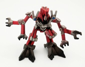 Custom painted Transformers Robot Heroes Movie Red Frenzy *CHARITY ITEM*