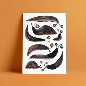 SLUGS Giclee Art Print A4 A3 Lack und Collage Illustration