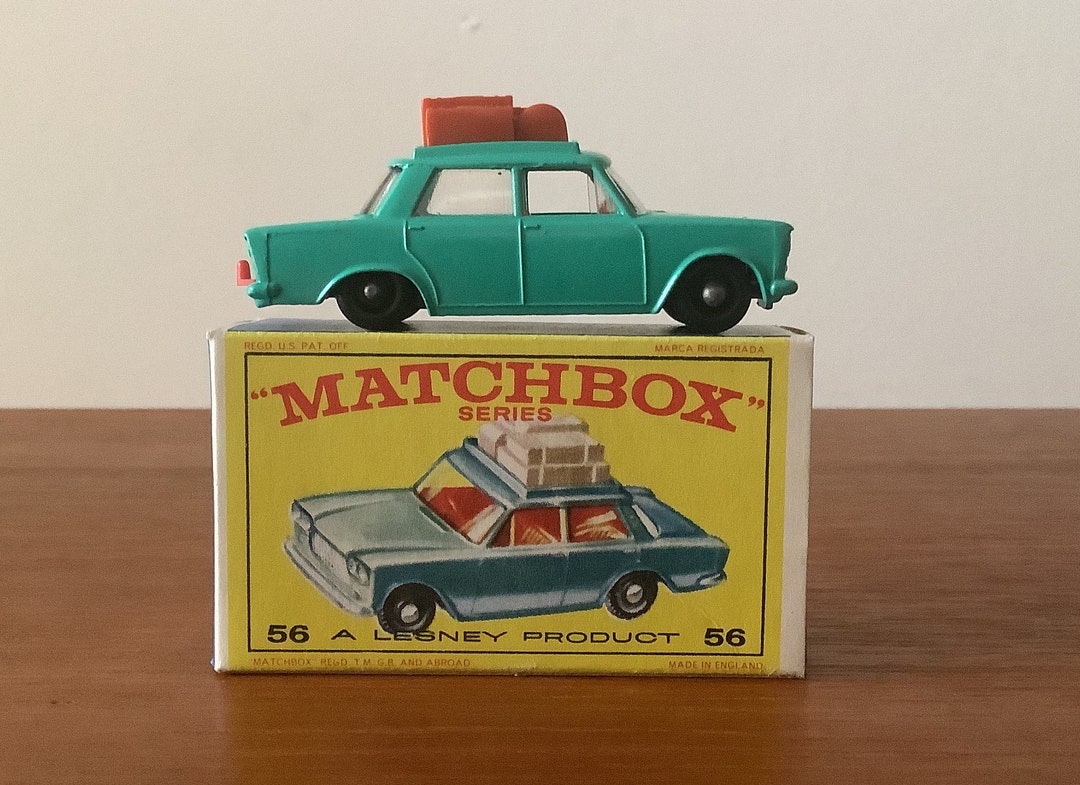 Vintage Matchbox Lesney Fiat 1500 No. 56 with Original Box - België