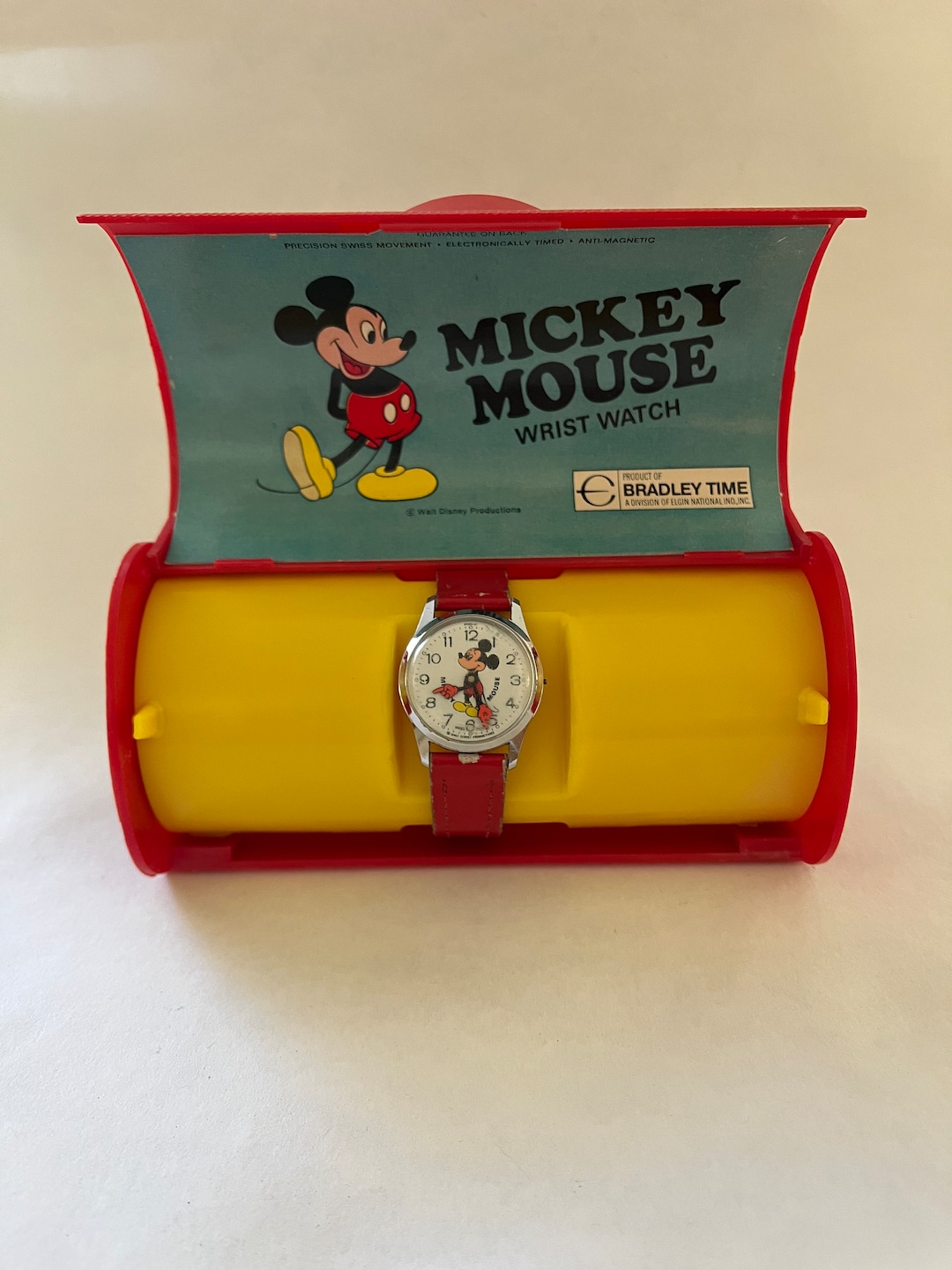 Disney Bradley Mickey Mouse Watch With Case Etsy