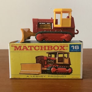 Vintage Lesney Matchbox no.16 Case Bulldozer in originele doos