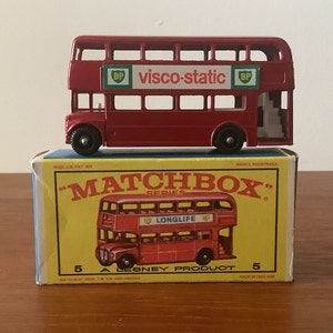 Vintage Lesney Matchbox Series No. 5 London Bus with Box