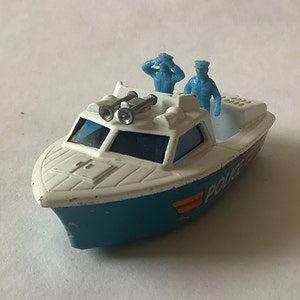 Vintage Matchbox Superfast No.52 Police Launch / Boat