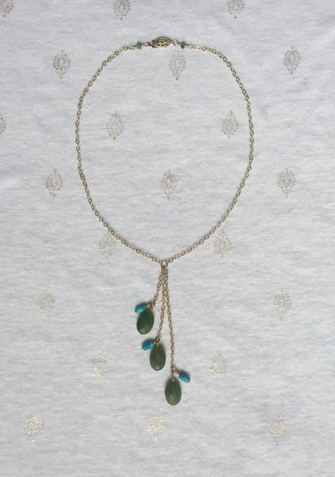 Buy Jade Necklace, Turquoise Necklace, Faceted Gemstone Necklace ...