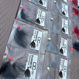 Crappie jig / Steelhead jig & Trout marabou mixed jig assortment kit, 6 Premium Jigs RANDOM!